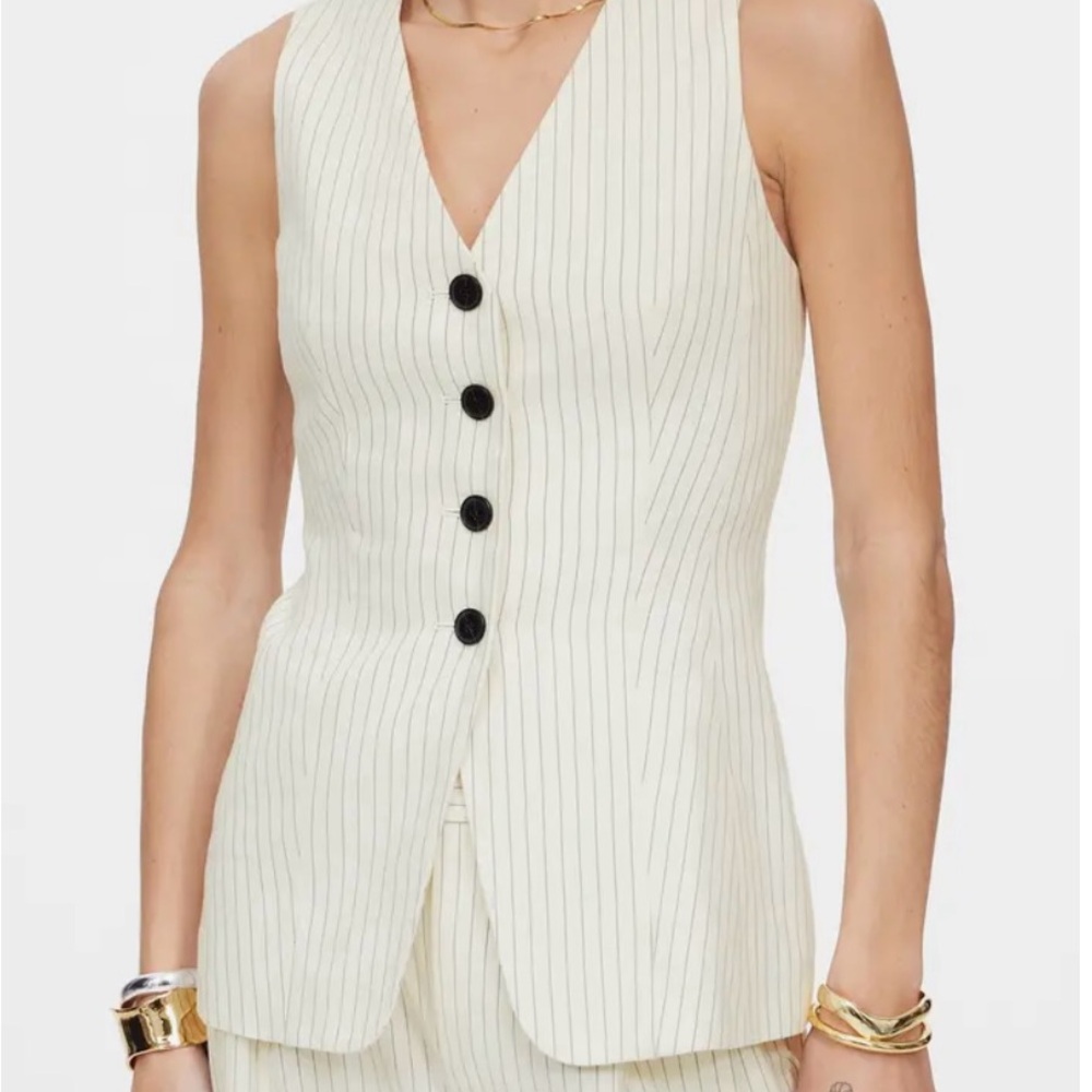 Madewell Cream Tailored Blouse